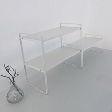 리빙밸류 다용도 미니 철제선반 1단 2단 원목 수납 정리 조립 모듈 주방 책상 식탁, 1단 철제선반, 1단 철제선반