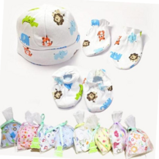 엠케이 모자n손발싸개 3종2세트 선물주머니 500032