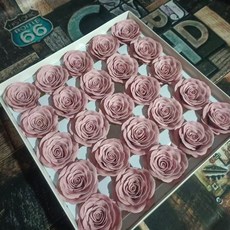 熱銷 情人節蘇醒玫瑰花香皂花工廠店直銷七層噴色仿真玫瑰diy一盒25朵, 甦醒玫瑰卡布奇諾, 1個