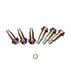 POSH 鈦合金 M5 外六角 空濾螺絲 適用勁戰機車, 原色, 1個