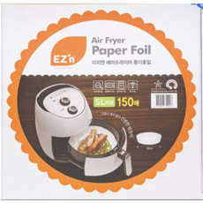 EZ'n氣炸鍋專用紙，5L以上氣炸鍋適用，150入，耐高溫防油，方便清潔, 150매