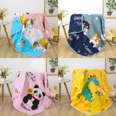 아이데이 먼지없는 부드러운 캐릭터 유아 차렵 이불 사계절 아기 어린이 집 봄 여름 가을 낮잠 면 침구, 시바강아지