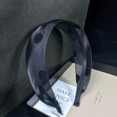 洗臉髮箍 帶齒防滑壓髮卡 韓國寬邊髮箍, 1個, 波點標準
