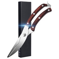 튼튼한 가금류 가위 스프링 장착 닭 뼈 안전 잠금 장치 포함 스테인레스 스틸 주방, 1개