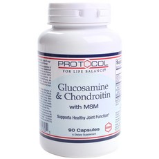 PROTOCOL FOR LIFE BALANCE 葡萄糖胺軟骨素MSM膠囊 無麩質, 1個, 90 件