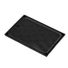 拼接式貓砂踏板 貓砂墊 落砂墊 自由拼接、有效防砂、易於清潔, 黑色, 1個