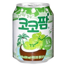 코코팜 포도 238ml 12캔 x2 탕비실 음료수 간식, 24개
