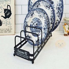 금순이네상점 퀴진 철제 접시 꽂이 블랙 접시정리대