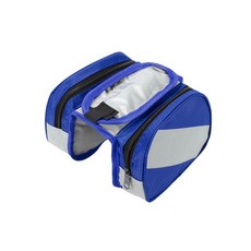 INFINAUTO 자전거 프레임 백 바이크 패니어 백 방수 자전거 랙 백 로드 바이크 산악 자전거용 자전거 전면 프레임 백 폴리에스터 PVC 블루 1개 145348