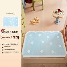 도파민 현관 입구 전용 미끄럼방지 내오염 내마모성 카페트, 블루 스타 소프트