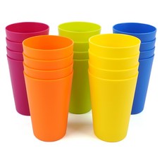 플라스틱 일회용컵 물컵 음료컵 행사 파티 4P, 옐로우