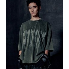 [노매뉴얼] R.V BOX T-SHIRT - WASHED KHAKI