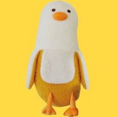 Haengbuk 귀여운 바나나 오리 바디필로우 인형 쿠션 애착 안고자는 봉제 동물 수면 베개 선물, 옐로우(YELLOW)