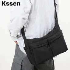 케이쎈 멀티포켓 크로스백 운동 가방, 매트블랙, 1개