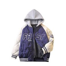 주니어 후드 퀼팅 패딩 야구잠바