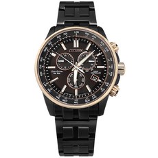 CITIZEN 光動能萬年曆電波錶 CB5888-87E 不鏽鋼鍍黑手錶 43mm
