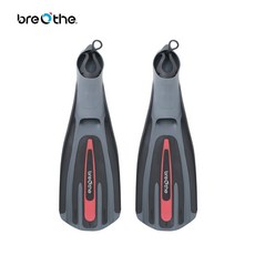 breathe 套腳式蛙鞋 強化拍面2.0版, 紅,L
