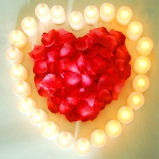 100장 꽃잎 장미잎 조화 청혼, PINKRED, 1개