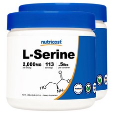 nutricost L-絲胺酸補充粉 2000mg, 2個, 227克