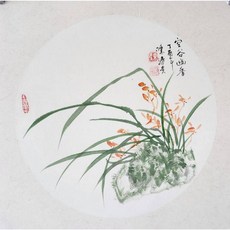 當代水墨畫家陳清貴老師手繪小品, 空谷幽香