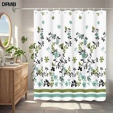 DFMEI 浴簾防水防黴浴簾衛生間免打孔浴室隔斷窗簾掛簾子, 1個, 單簾80寬*180高【送掛環】