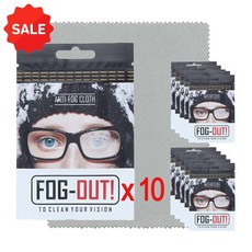 포그아웃 극세사 안경닦이 휴대가능 10팩 습식 성에제거 김서림방지 오토바이 자동차 고글 다양한사용, 5ml, 10개