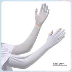 防曬袖套夏季可方便脫摘漏指觸屏冰絲涼爽冰絲防紫外線防滑全指女, 1個, 均碼