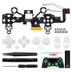 崇德鋪 PS4無線手柄LED改裝燈板，8色19模式變色發光，三代燈板, 1個, PS4 三代燈板