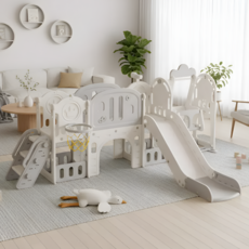 실내 놀이터 유아 미끄럼틀 정글짐 가정용 놀이시설 best, C.그레이 풀옵션, 1개