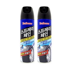 유니원마켓 빙판길 눈길운전 안전필수품 불스원 뿌리는 스프레이체인 1+1, 2개, 500ml