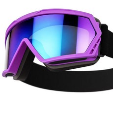 더트 바이크 고글 오토바이 안경 ATV 스키 방풍 안경 성인 남성 여성 청소년용, 퍼플 프레임+다채로운 렌즈