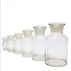 투명 유리 항아리 화학 실험실 시약병 넓은 입구 30ml 1 개, 01 250ml