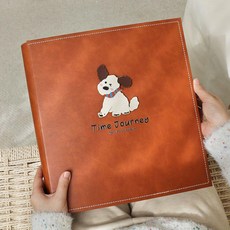 머스코 가족 대용량 사진 수납 포토앨범, 5인치 가로세로 600장, 1매, 해피 강아지 1