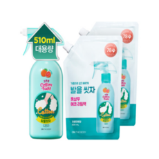 대용량)온더바디 코튼풋 발을씻자 풋샴푸 510ml 자몽 1개 + 리필 500ml 자몽 2개