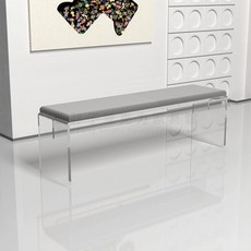 투명 벤치 야외 아크릴 긴의자 스툴 대기실 카페 투명 60x30x40 150kg, 스모크그레이 80x30x40 200kg