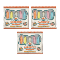 BBQ 바베큐 해물 모양 마시멜로우 간식, 3개, 150g