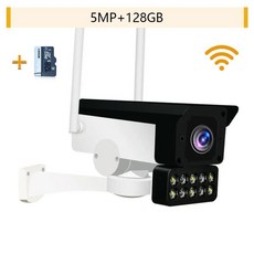 보안 카메라 줌 야외 감시 자동 추적, A. 자동 가변초점, 4. WIFI 5MP Add 128GB