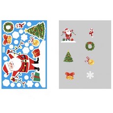 萱寶媽咪baby童裝館 聖誕節玻璃靜電貼 聖誕裝飾窗貼 雪花玻璃貼畫壁貼 居家節慶裝飾, BQ020裝飾貼(售完不補)