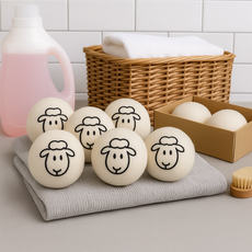 코지즈 구김방지 건조단축 뉴질랜드 천연 양모볼, 1세트, 화이트