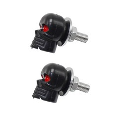 오토바이 해골 번호판 프레임 볼트 나사 번호판 프레임 볼트 쉽고 편리한 설치 2, Black, 1개