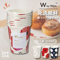 日本WPC紙杯免洗杯盤8入組，野餐露營派對慶生適用，一次性環保餐具, 1個, 紙盤2（現貨）