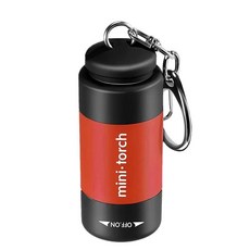 다기능 강력 포켓 키체인 손전등 방수 야외 하이킹 캠핑 미니, 발광 색상: 2. Red, 1개