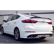 車王汽車精品百貨 現代 Hyundai Super Elantra 四出尾管 大包 小包 後包圍 後下巴 後保桿, 1個