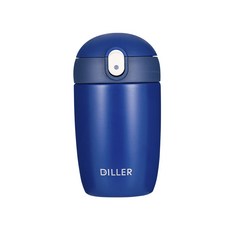 딜러 심플 비즈니스 빨대 304 스테인리스 스틸 보온보냉텀블러 MLH8940, 블루, 300ml, 1개