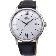 Orient 오리엔트 자동 시계 RA-AC0022S10B 가죽 실버 스트랩
