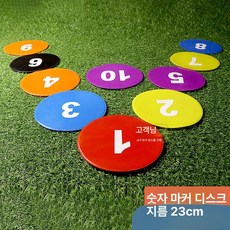 족구 타격기 실내용 공격 연습 축구 셀프훈련기 슈팅, 1개, 1 - 10번 숫자 마커 디스크