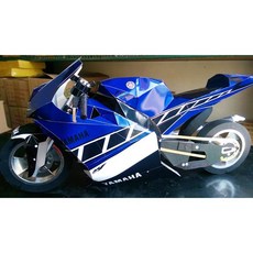 玉華香舖 大型重機M1(藍色) 純手工立體製作 紙紮重型機車 往生祭祀 精緻模型擺飾, 1個, 黃