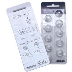 보청기 이어돔 배스돔 1판(10개입)-Bass Dome-Bass Single Dome-Bass Double Dome-보청기 이어팁 오티콘 Oticon, 1개, 10mm(배스 싱글 돔)