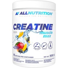 ALLNUTRITION 올뉴트리션 크레아틴 머슬 맥스 건강보조식품 - 타우린 함유 모노하이드레이트 성능 향상 및 근육 형성 무첨가 설탕 인스턴트 파우더 250g 콜라, 500g, Mango-blackberry, 1개