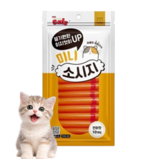더캣츠 이지컷 미니소시지 고양이간식 10P, 1개, 90g, 연어맛